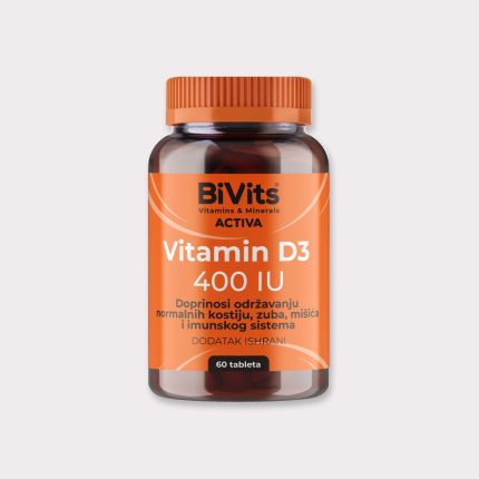 BiVits® ACTIVA Vitamin D3 400 IU, 60 tableta