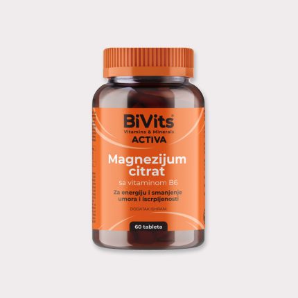 BiVits® ACTIVA Magnezijum Citrat sa vitaminom B6, 60 tableta